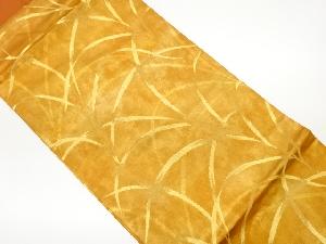 リサイクル　引箔草葉模様織出し名古屋帯